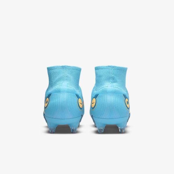 Blue / Orange Nike Mercurial Superfly 8 Elite SG-PRO Anti-Clog Traction Soft-Ground Women's Football Shoes | NK469LFD