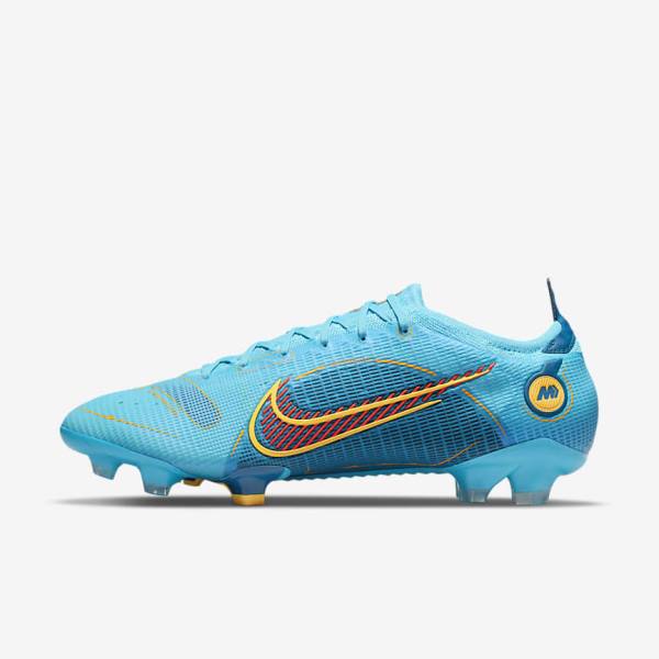 Blue / Orange Nike Mercurial Vapor 14 Elite FG Firm-Grounds Men\'s Football Shoes | NK129SBJ