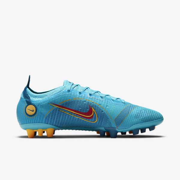 Blue / Orange Nike Mercurial Vapor 14 Elite AG Artificial-Grounds Men's Football Shoes | NK136KCG