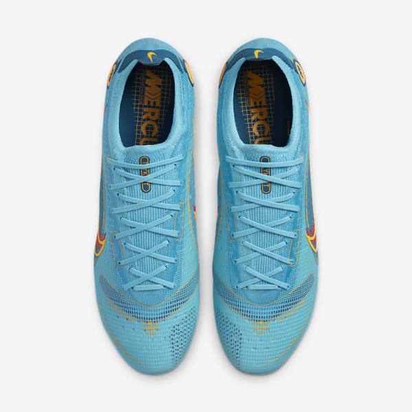 Blue / Orange Nike Mercurial Vapor 14 Elite AG Artificial-Grounds Men's Football Shoes | NK136KCG