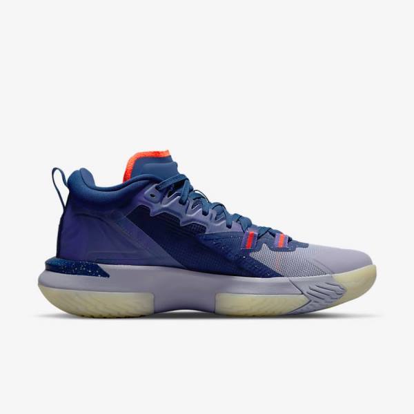 Blue / Purple / Indigo / Light Red Nike Zion 1 ZNA Men's Basketball Shoes | NK152RXD