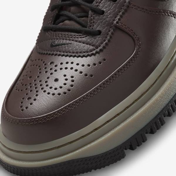 Brown / Black / Dark Brown Nike Air Force 1 Luxe Men's Sneakers | NK548JQT