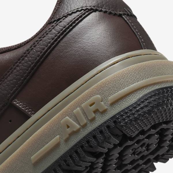 Brown / Black / Dark Brown Nike Air Force 1 Luxe Men's Sneakers | NK548JQT