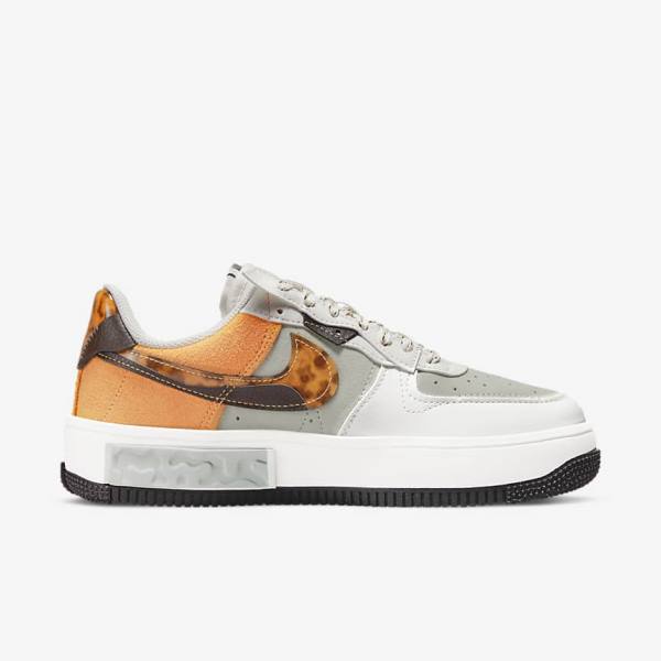 Brown / Light Beige / Yellow Nike Air Force 1 Fontanka Women's Sneakers | NK502QNS