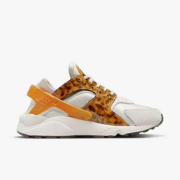 Brown / Light Beige / Yellow Nike Air Huarache Women's Sneakers | NK589EYM