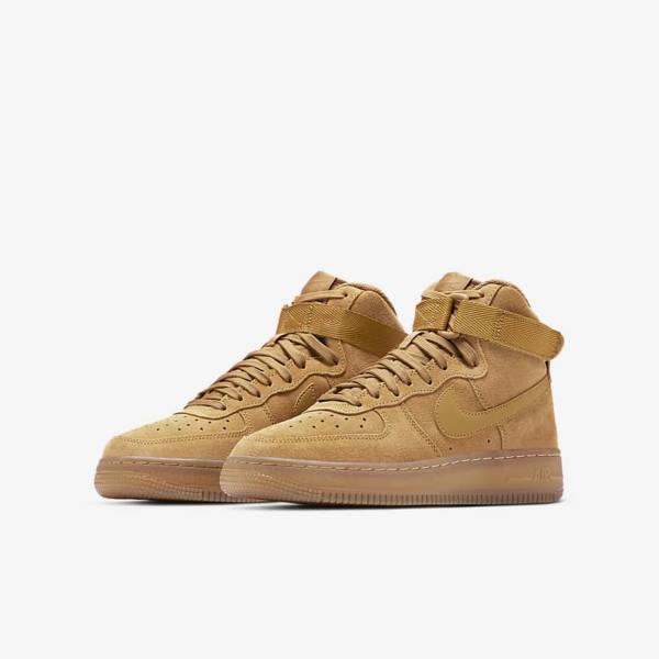 Brown / Light Brown Nike Air Force 1 High LV8 3 Older Kids' Sneakers | NK132XZH