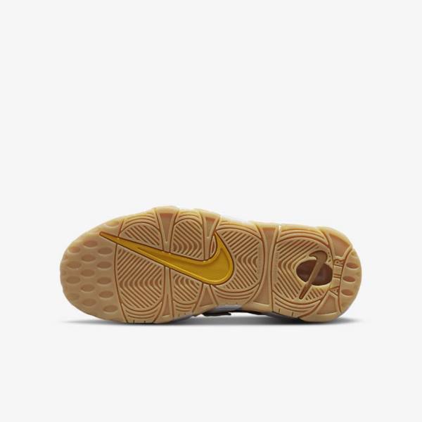 Brown / Light Brown / White Nike Air More Uptempo Older Kids' Sneakers | NK745UWP