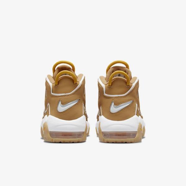 Brown / Light Brown / White Nike Air More Uptempo Older Kids' Sneakers | NK745UWP