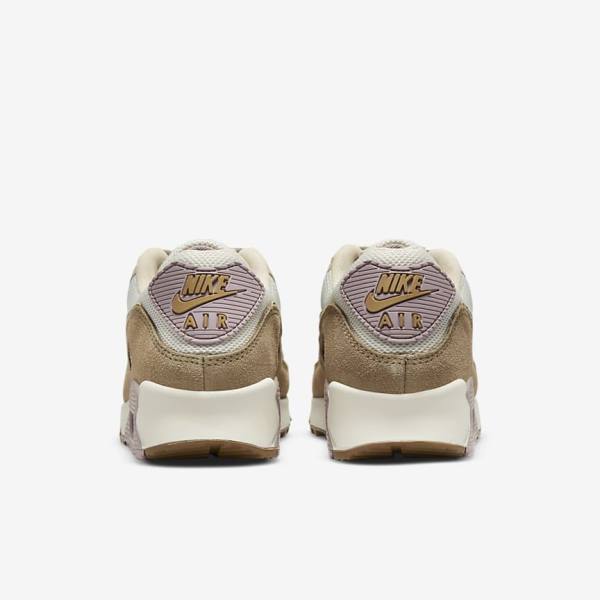 Brown / Light Purple / Khaki Nike Air Max 90 Women's Sneakers | NK948GAX