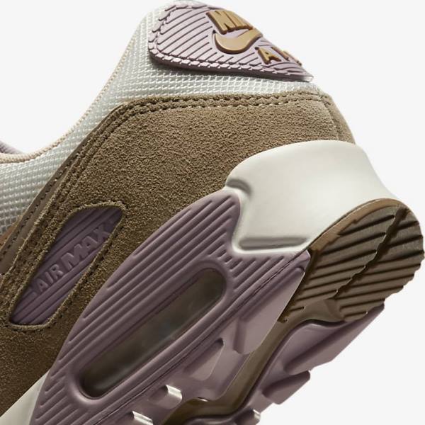 Brown / Light Purple / Khaki Nike Air Max 90 Women's Sneakers | NK948GAX