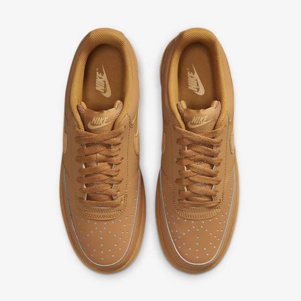 Brown Nike Court Vision Low Men's Sneakers | NK592SNL