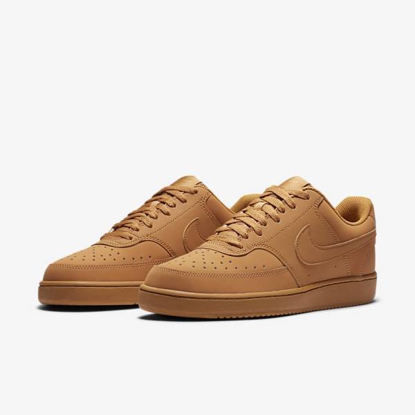 Brown Nike Court Vision Low Men's Sneakers | NK592SNL