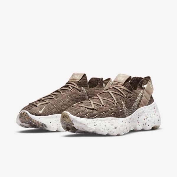 Brown / White Nike Space Hippie 04 Women's Sneakers | NK620KQP