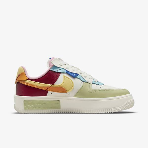 Burgundy / Gold Nike Air Force 1 Fontanka Women's Sneakers | NK385VNO