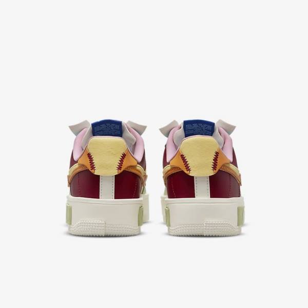 Burgundy / Gold Nike Air Force 1 Fontanka Women's Sneakers | NK385VNO