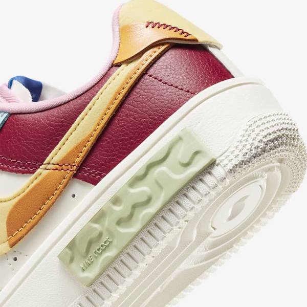 Burgundy / Gold Nike Air Force 1 Fontanka Women's Sneakers | NK385VNO