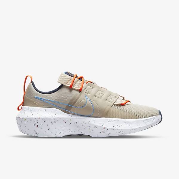 Cream / White / Light Blue Nike Crater Impact Women's Sneakers | NK149WUY