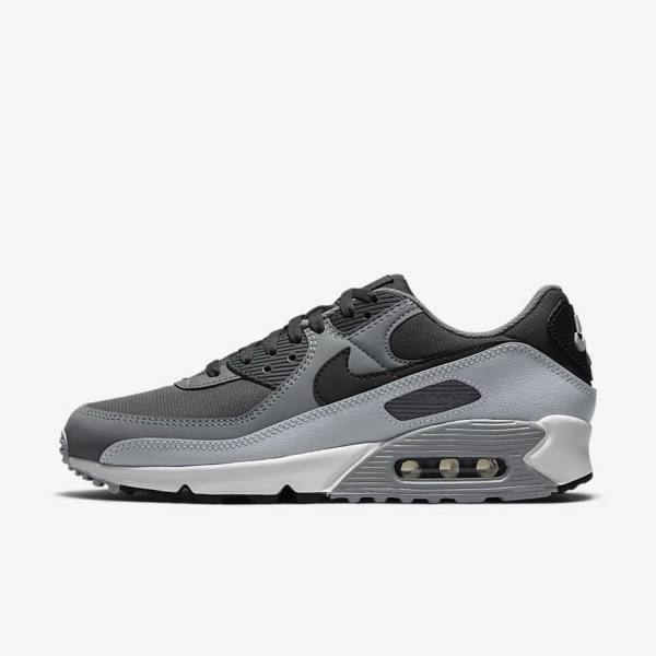 Dark Grey / Black Nike Air Max 90 Men\'s Sneakers | NK205WHC