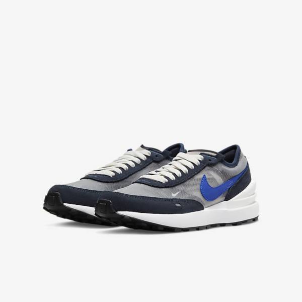 Dark Obsidian / Black / Royal Nike Waffle One Older Kids' Sneakers | NK984ZCJ