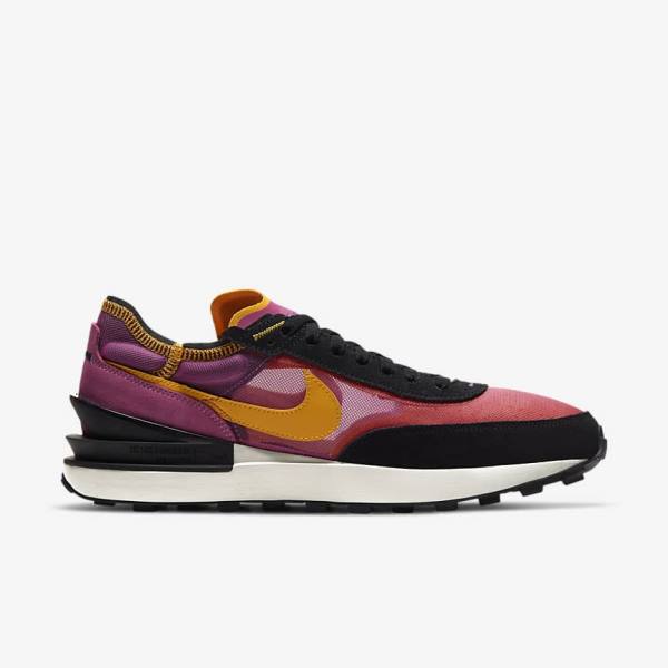 Fuchsia / Black / Gold Nike Waffle One Men's Sneakers | NK762DSW