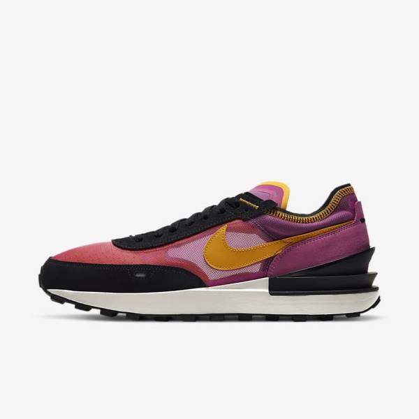 Fuchsia / Black / Gold Nike Waffle One Men\'s Sneakers | NK762DSW