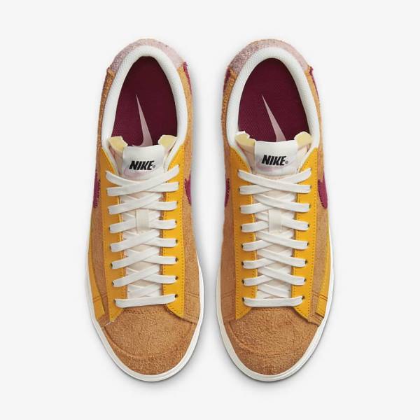 Gold / Pink / Burgundy Nike Blazer Low Platform Women's Sneakers | NK130GAB