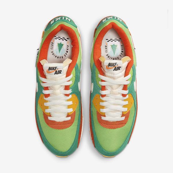 Green / Orange / Green Nike Air Max 90 SE Men's Sneakers | NK039EYT