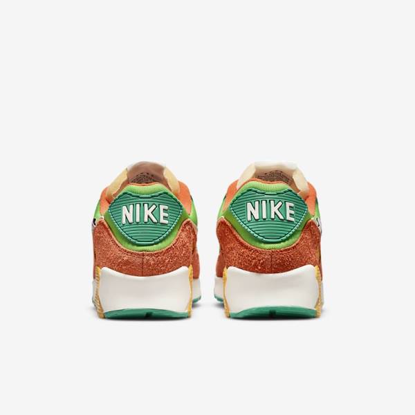 Green / Orange / Green Nike Air Max 90 SE Men's Sneakers | NK039EYT