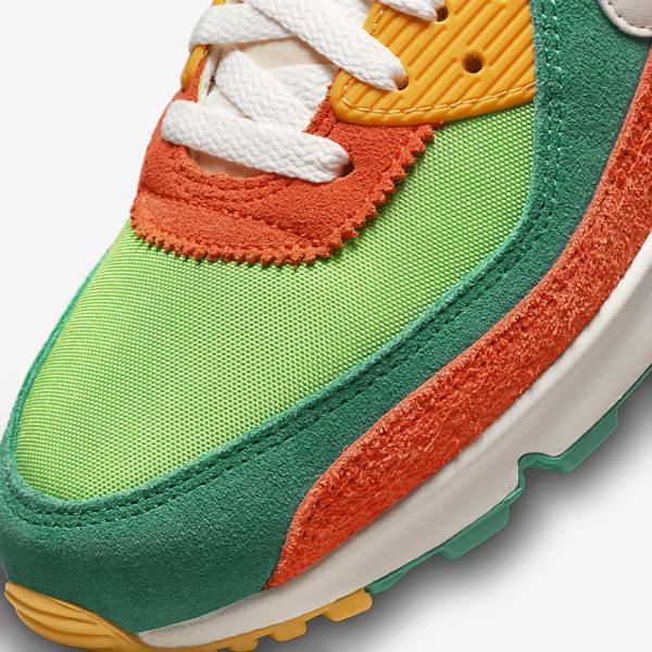 Green / Orange / Green Nike Air Max 90 SE Men's Sneakers | NK039EYT