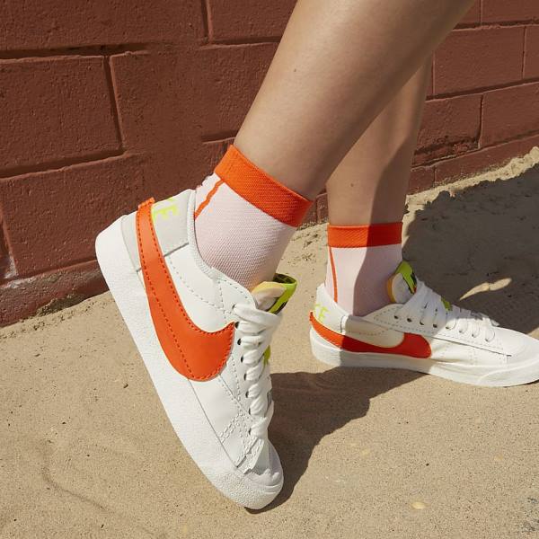 Green / Orange Nike Blazer Low 77 Jumbo Women's Sneakers | NK328PGJ