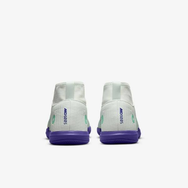 Green / Purple / Green Nike Jr. Mercurial Dream Speed Superfly 8 Academy IC Indoor Court Kids' Football Shoes | NK586WBS