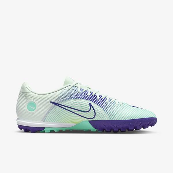 Green / Purple / Green Nike Mercurial Dream Speed Vapor 14 Academy TF Turf Men's Football Shoes | NK906ETG