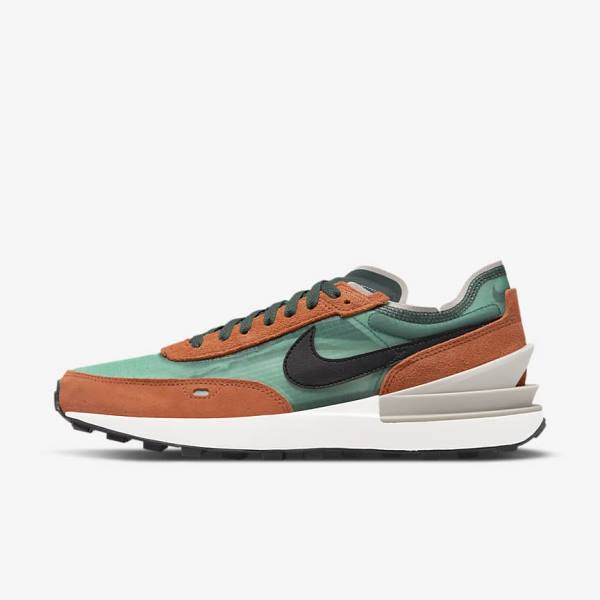 Green / Red / Orange / Black Nike Waffle One SE Men\'s Sneakers | NK478BUK