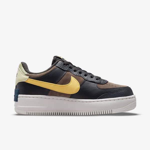 Green / White / Gold Nike Air Force 1 Shadow Women's Sneakers | NK729RUH