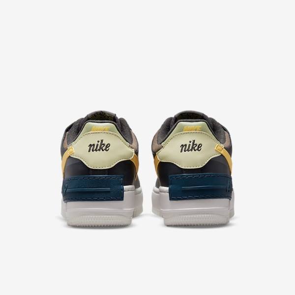 Green / White / Gold Nike Air Force 1 Shadow Women's Sneakers | NK729RUH