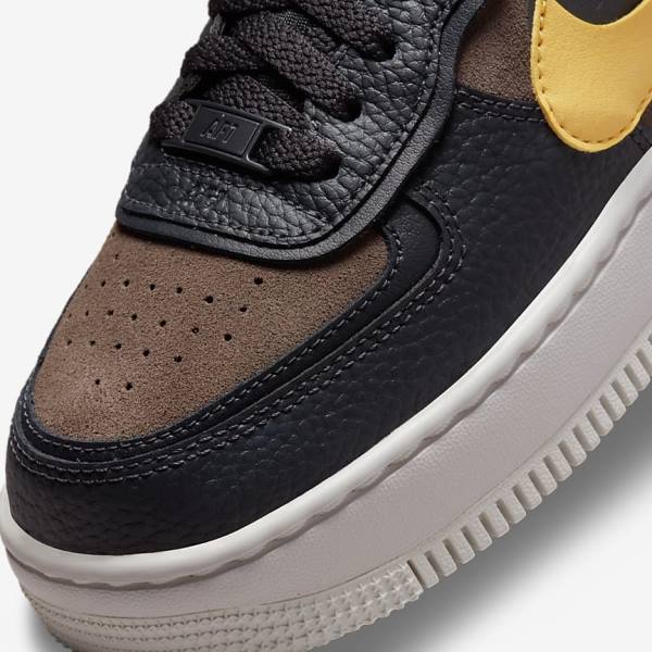 Green / White / Gold Nike Air Force 1 Shadow Women's Sneakers | NK729RUH