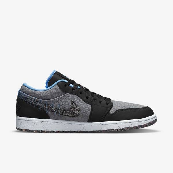 Grey / Black / Blue Nike Air Jordan 1 Low SE Men's Jordan Shoes | NK873TFJ