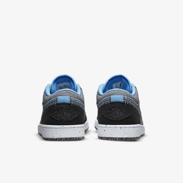 Grey / Black / Blue Nike Air Jordan 1 Low SE Men's Jordan Shoes | NK873TFJ