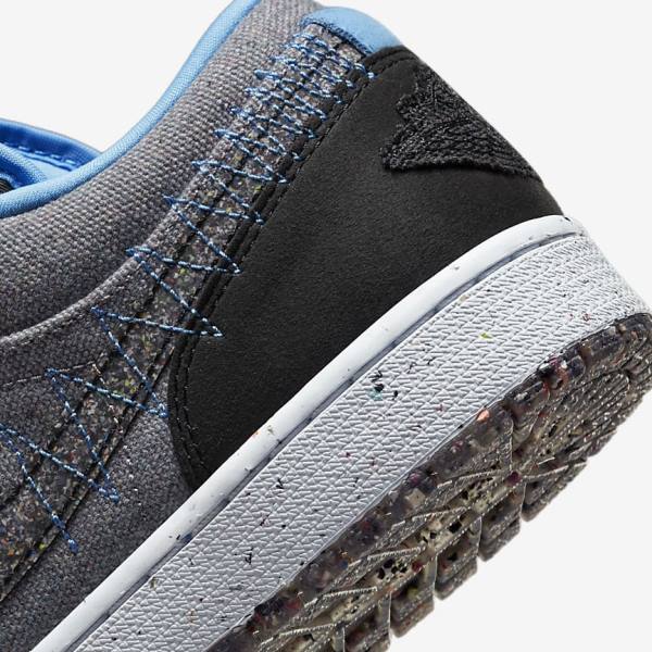 Grey / Black / Blue Nike Air Jordan 1 Low SE Men's Jordan Shoes | NK873TFJ