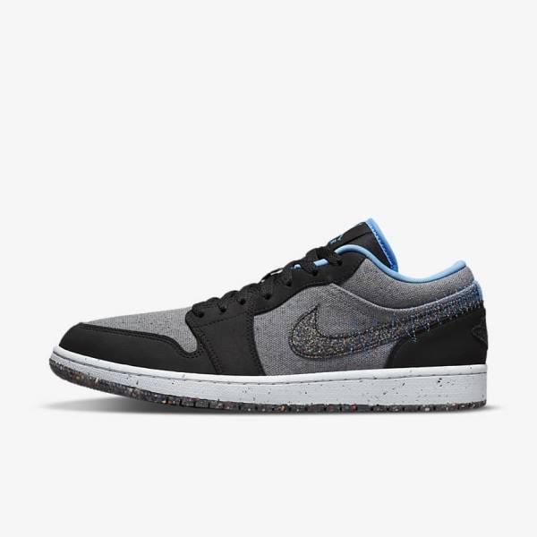 Grey / Black / Blue Nike Air Jordan 1 Low SE Men\'s Jordan Shoes | NK873TFJ