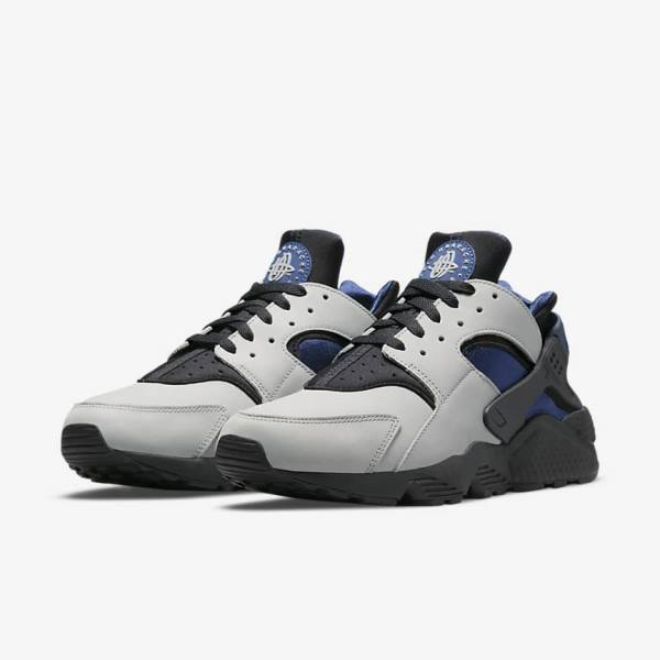 Grey / Black / Navy Nike Air Huarache LE Men's Sneakers | NK360HFV