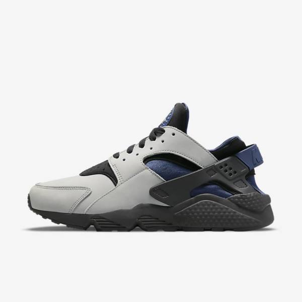 Grey / Black / Navy Nike Air Huarache LE Men\'s Sneakers | NK360HFV