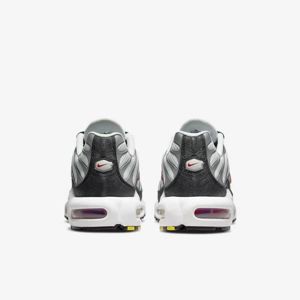 Grey / Black / Red Nike Air Max Plus Men's Sneakers | NK642RUV