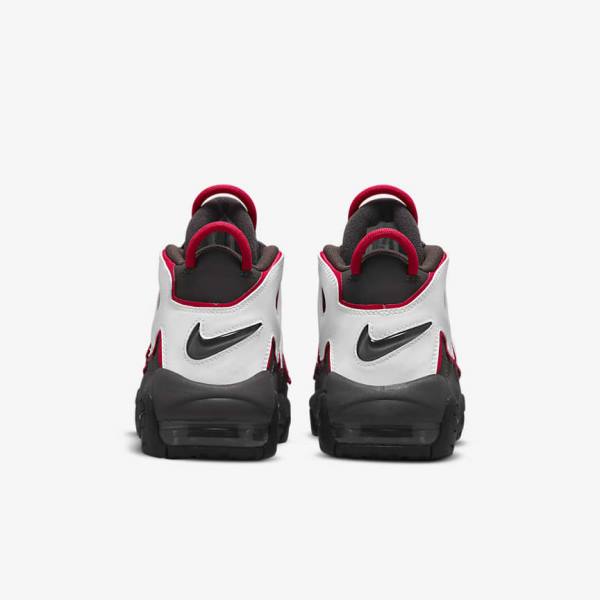 Grey / Black / Red / White Nike Air More Uptempo Older Kids' Sneakers | NK804VDF