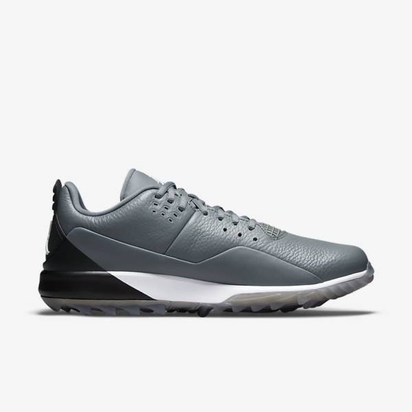 Grey / Black / White Nike Jordan ADG 3 Men's Golf Shoes | NK906IET