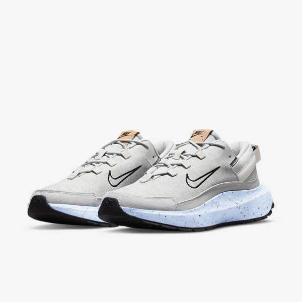 Grey / Blue / Light Beige / Black Nike Crater Remixa Men's Sneakers | NK341JZO