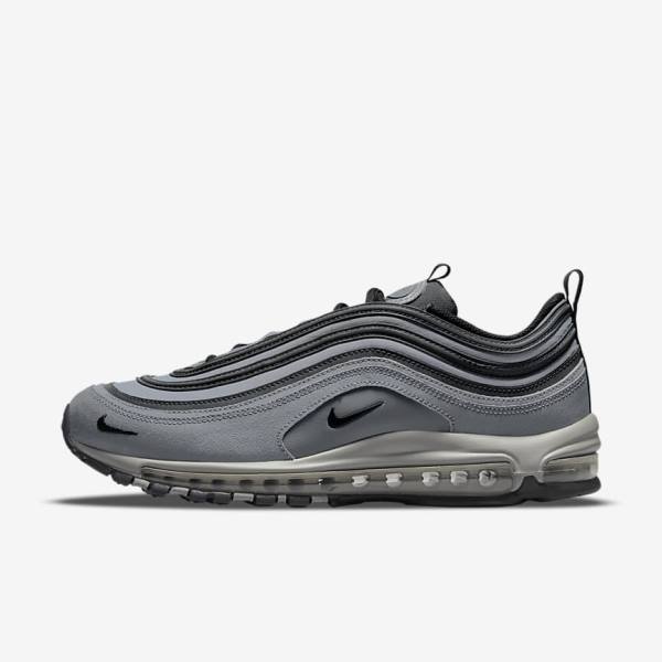 Grey / Dark Grey / Black Nike Air Max 97 Men\'s Sneakers | NK107OKD