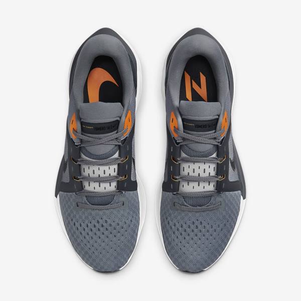 Grey / Dark Grey / Black Nike Air Zoom Vomero 16 Road Men's Running Shoes | NK792GQR