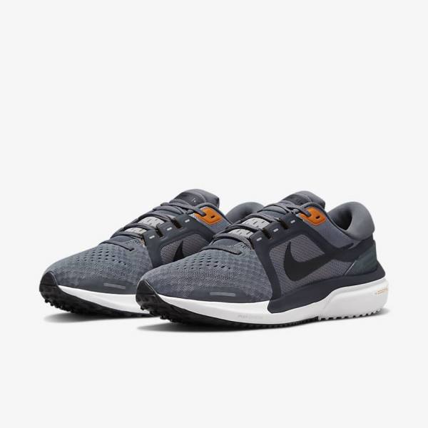 Grey / Dark Grey / Black Nike Air Zoom Vomero 16 Road Men's Running Shoes | NK792GQR