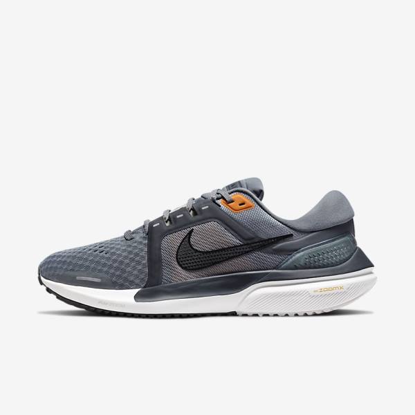 Grey / Dark Grey / Black Nike Air Zoom Vomero 16 Road Men\'s Running Shoes | NK792GQR